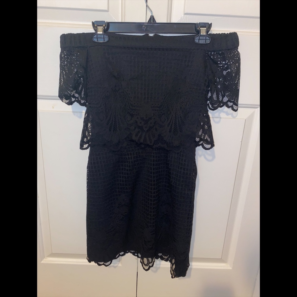 Off the shoulder TOPSHOP mini dress
